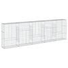 vidaXL Габионна кошница с покритие, 500x50x150 см, поцинковано желязо