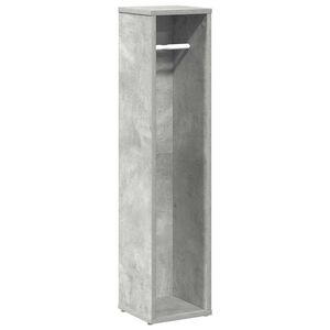 vidaXL Шкаф за баня с поставка за ролки, бетонно сив, 20,5x20x90 см