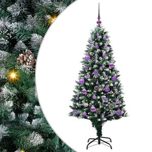 vidaXL С изкуствено коледно дърво с 150 LED светодиода Зелен 150 cm