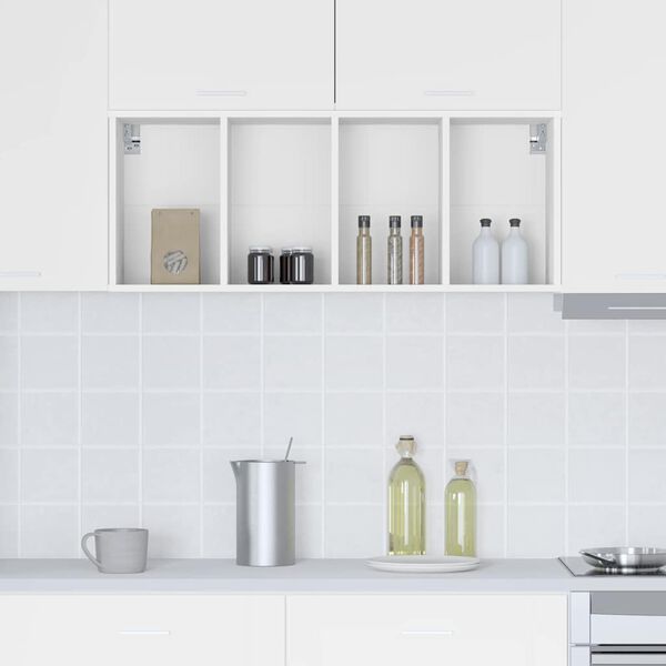 vidaXL Висящ шкаф Бяло 40 x 29,5 x 100 см Инженерно дърво