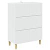 vidaXL Чекмеджетен шкаф Бяло 66 x 34,5 x 90 см Инженерна дървесина