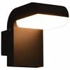 vidaXL Външна LED стенна лампа 9 W, черна, овална