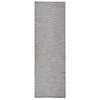 vidaXL Градински плоскотъкан килим, 80x250 см, кафяво и синьо