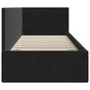 vidaXL Ъглова рамка за легло с таблото Черно 80 см x 200 см Кадифе