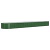vidaXL Градинска повдигната леха поцинкована стомана зелена