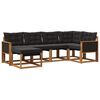 vidaXL Комплект дивани за открито 6 pcs Естествено и черно