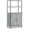 vidaXL Висока дъска Grey Sonoma 68x35x139 cm Обработено дърво и метал
