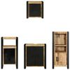 vidaXL Комплект мебели за баня 4 pcs Кафяво Солидно мангово дърво