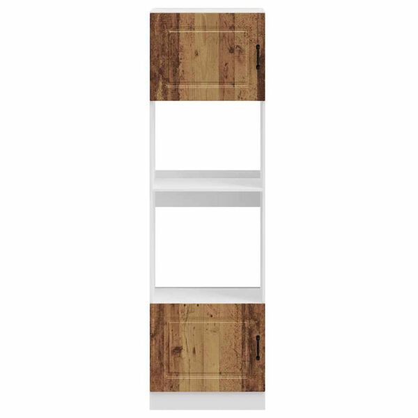 vidaXL Шкафове за фурна, 2 бр. "Kalmar", старо дърво, инженерно дърво