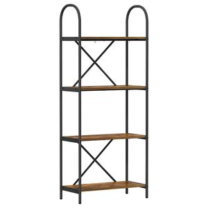 vidaXL Рафт за книги 4 нива 60 x 30 x 146 см Инженерна дървесина