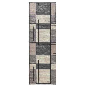 vidaXL Каса за килим LESAKA Кафяво 50 x 100 cm Диамантен велур