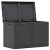 vidaXL Градинска кутия за съхранение, 180 л, черна, PP ратан