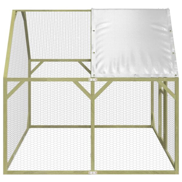 vidaXL Кокошарник 268x200x190 см импрегниран бор масив