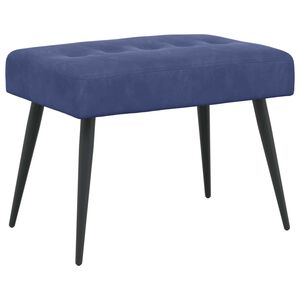 vidaXL Пейка с копчета Полицейско синьо 60 x 40 x 45 см Кадифе