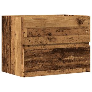 vidaXL Шкаф за баня, старо дърво, 60x38,5x45 см, инженерно дърво