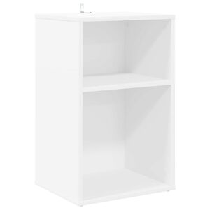 vidaXL Шкаф за грамофонни плочи Бяло 38 x 33 x 61 см
