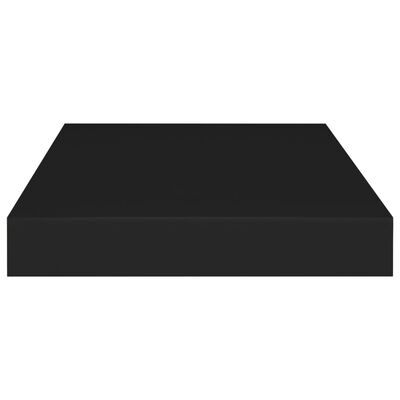 vidaXL Окачен стенен рафт, черен, 40x23x3,8 см, МДФ