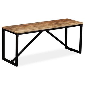 vidaXL Пейка, мангова дървесина масив, 110х35х45 см