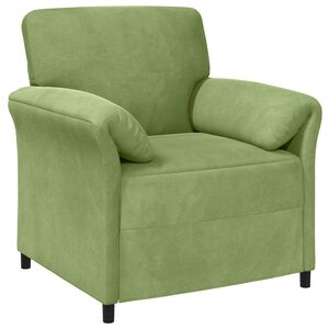 vidaXL Диван с едно seating Светло зелено 88 x 83 x 95 см Кадифе