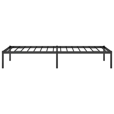 vidaXL Метална рамка за легло, черна, 75x190 см