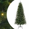 vidaXL С изкуствено коледно дърво с поставка Зелен 240 cm PE и PVC