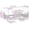 vidaXL Градински Софа Комплект с възглавница 9 pcs Бежово Полиратан