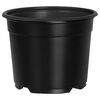 vidaXL Кръгла саксия за цветя 200 бр. Черно &Oslash; 10 x 8 см Пластмаса