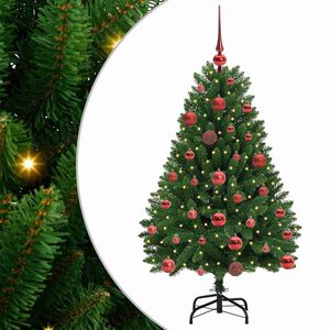 vidaXL С изкуствено коледно дърво 120 cm 150 LED светодиода Топло бяло