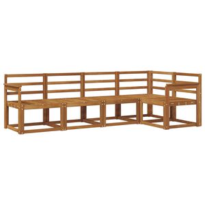 vidaXL Комплект дивани за открито 5 pcs Естествен