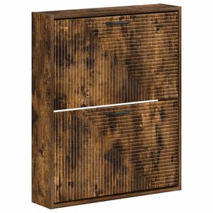 vidaXL Стенно шкафче за обувки HAARLEM 71 x 17 x 86 см Опушен дъб
