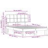 vidaXL Леглова рамка с тапицирана гръбна част Светлосиво 120 x 190 cm