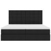 vidaXL Легло с място за съхранение Черно 180 x 200 cm Изкуствена