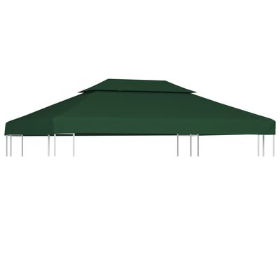 vidaXL Покривало за шатра, резервно, 310 г/м², зелено, 3х4 м