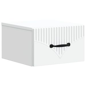 vidaXL Спален шкаф с монтаж на стена с чекмедже Бяло 34,5 x 33 x 20 см