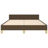 vidaXL Рамка за легло без матрак, тъмнокафява, 140x200 см, плат
