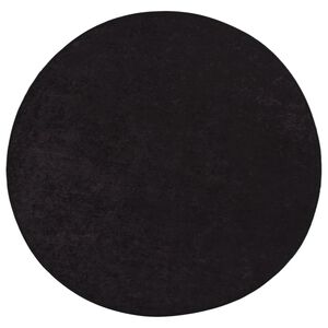 vidaXL Перящ се килим, антрацит, &Oslash; 200 см, противоплъзгащ