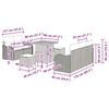 vidaXL Градински Софа Комплект с възглавница 8 pcs Бежов и кремав