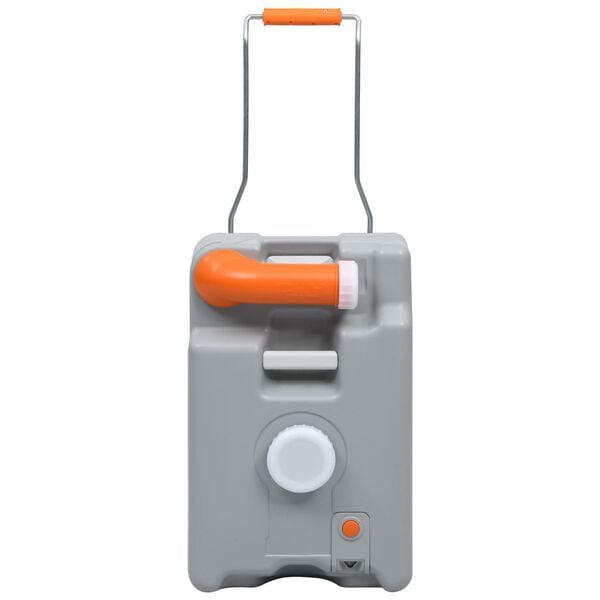 vidaXL Резервоар за вода на колела за къмпинг, 25 л, сив