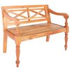 vidaXL Пейка Батавия, 98 см, махагон масив, светлокафява