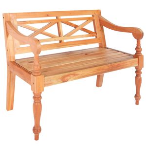 vidaXL Пейка Батавия, 98 см, махагон масив, светлокафява