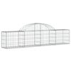 vidaXL Дъговидна габионна кошница 200x30x40/60 см поцинковано желязо