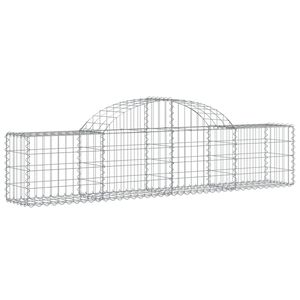 vidaXL Дъговидна габионна кошница 200x30x40/60 см поцинковано желязо