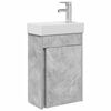 vidaXL Мивка за баня със смесител Бетонно сиво 40,5 x 22,5 x 62 см