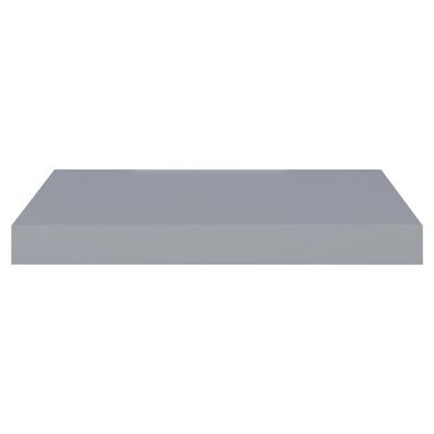 vidaXL Окачени стенни рафтове, 4 бр, сиви, 40x23x3,8 см, МДФ
