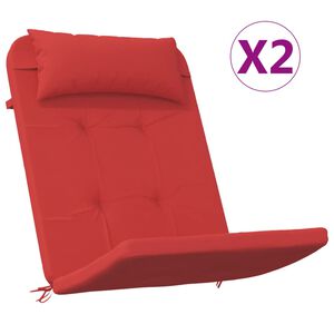 vidaXL Възглавници за столове Адирондак, 2 бр, червени, Оксфорд плат