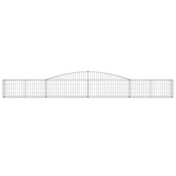 vidaXL Габионни кошници арка 6 бр 400x30x40/60 см поцинковано желязо