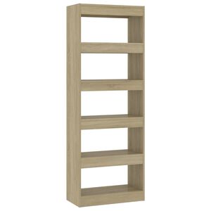 vidaXL Разделител за стая, дъб сонома, 60x30x166 см, инженерно дърво