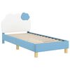 vidaXL Легло за деца с табла с таблото Синьо 80 x 160 cm PU