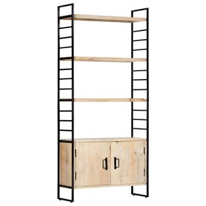 vidaXL Библиотека с 4 нива, 80x30x180 см, манго масив