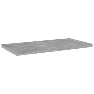 vidaXL Рафтове за етажерка, 4 бр, бетонно сиви, 40x20x1,5 см, ПДЧ